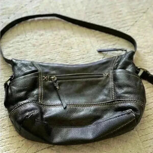 Clark’s leather purse dark brown